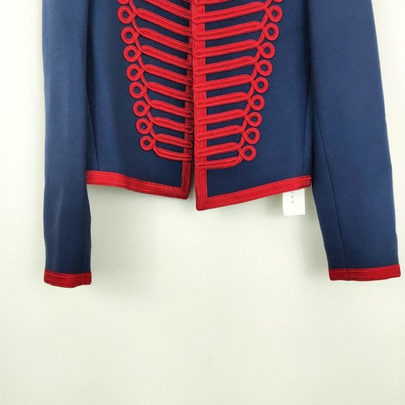 Sandro Hoki Military Jacket in Cobalt Blue 38 6 NWT - Picture 5 of 11